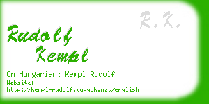 rudolf kempl business card